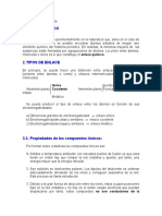 Sustancias Conductoras y No Conductoras de La Electricidad de Acuedo A Su Enlace Ionico o Covalente