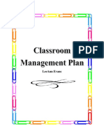 Classroom Management Plan