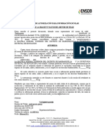 Formato de Autorización para La Ensdb