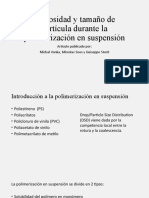 Viscosidad y Tamaño de Partícula Durante La Polimerización Exposicion