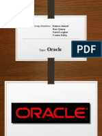 Oracle: Group Members: Hamza Ahmad