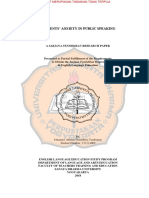 Students' Anxiety in Public Speaking: By: Johannes Abidan Theophilia Tambunan Student Number: 131214068