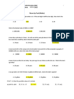 Institute of Business Administration (IBA) : Warm Up Task (Maths)