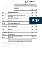 Tabela de Tipos de Oleo Unilub