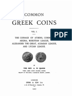 Common Greek Coins. Vol. I: The Coinage of Athens, Corinth, Aegina, Boeotian League, Alexander The Great, Achaean League, and Lycian League / by A. W. Hands