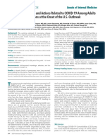 Awareness, Attitudes, and Actions Related To COVID-19 Among Adults With Chronic Conditions at The Onset of The U.S. Outbreak