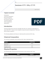 Aluminium / Aluminum 6351 Alloy (UNS A96351) : Topics Covered