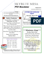 Skyblue Mesa PTO February 2011 Newsletter