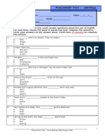 Placement Test - (Writing)