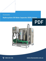 Cleanawater DEOIL3 - 5 - 10 Hydrocyclone Oil Separators Brochure