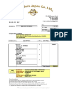 Proforma Invoice Mianmotorsjapan, 4units (MSA)