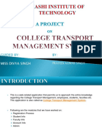 College Transport Management System