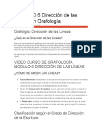 MÓDULO 6 Dirección de Las Líneas en Grafología