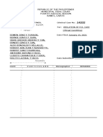 PARTICULARS - CRIMINAL CASE - Front Only