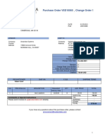 Purchase Order VED10065, Change Order 1: Vedanta Biosciences, Inc