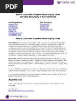 How To Calculate Standard Patent Expiry Dates and Data Exclusivity