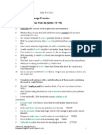 Advanced Language Practice: Grammar Progress Test 3b (Units 11-14)