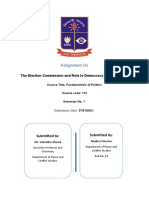 The Election Commission and Role To Democracy in Bangladesh Assignment (Final)