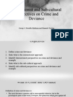 Interactionist and Sub-Cultural Perspectives On Crime and Deviance-1