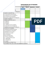 Cronograma de Actividades