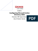 Configuring - Microsoft - Active - Directory - 2003 With Cognos Series 7