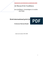 Prof. Monjid. Suite Du Cours de Droit International Privé