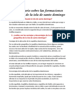 Cuestionario Sobre Las Formaciones Geológicas de La Isla de Santo Domingo