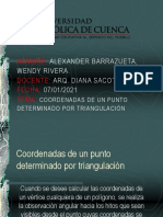 Coordenadas de Un Punto Determinado Por Triangulación