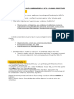 Lesson 2: Activity 1: Lesson 2: Unpacking and Combining Melcs Into Learning Objectives