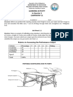 Learning Activity in Quarter 2 Carpentry 11: Job Sheet 1.1