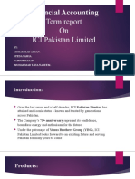 Financial Accounting: Term Report On ICI Pakistan Limited