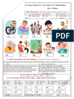 2020-2021 Educational Year, Potpori Revision of 1 Unit (Life) For 6 Grade Students. Name, Surname: Class / Number