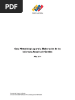 Guía Metodológica para La Elaboración de Informes Anuales de Gestión 2014