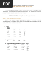 Testes - Pré Dislexia