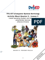 TVL-ICT (Computer System Servicing) Activity Sheet Quarter 2 - Lesson 3