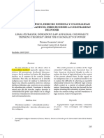 P. Garzon Pluralismo Jurídico, Derecho Indígena y Colonialidad Jurídica