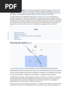 Descripción Óptica: Refracción Luz Onda Electromagnética Willebrord Snel Van Royen 1580 1626 Índice de Refracción Seno