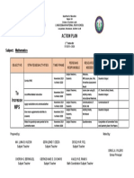 Action Plan Math Department