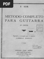 Sor Coste Metodo Completo de Guitarra Rev y Dig Por Carmelo Rizzuti 4 Edicion