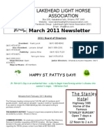 March 2011 Newsletter