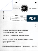 Gemini Land Landing System Development Program Volume II - Supporting Investigations