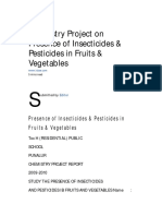 Chemistry Project On Presence of Insecticides & Pesticides in F