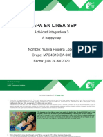 Prepa en Linea Sep: Actividad Integradora 3 A Happy Day