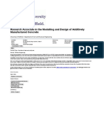 Research Associate in The Modelling and Design of Additively Manufactured Concrete at University of Sheffield