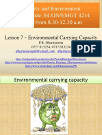 Environmental Carrying Capacity