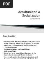 ACCULTURATION Vs Socialization