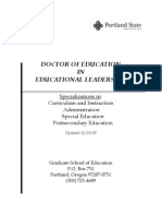 Doctor of Education IN Educational Leadership