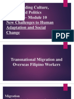 Understanding Culture, Society, and Politics Quarter 2 - Module 10 New Challenges To Human Adaptation and Social Change