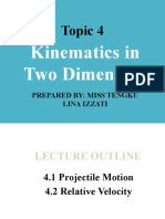 Chapter 4 Kinematics in Two Dimension