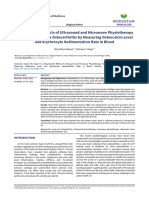 Comparing The Effects of Ultrasound and Microwave Physiotherapy Treatments On Knee Osteoarthritis by MEasuring Osteocalcin Level and Erythrocyte Sedimentation Rate in Blood